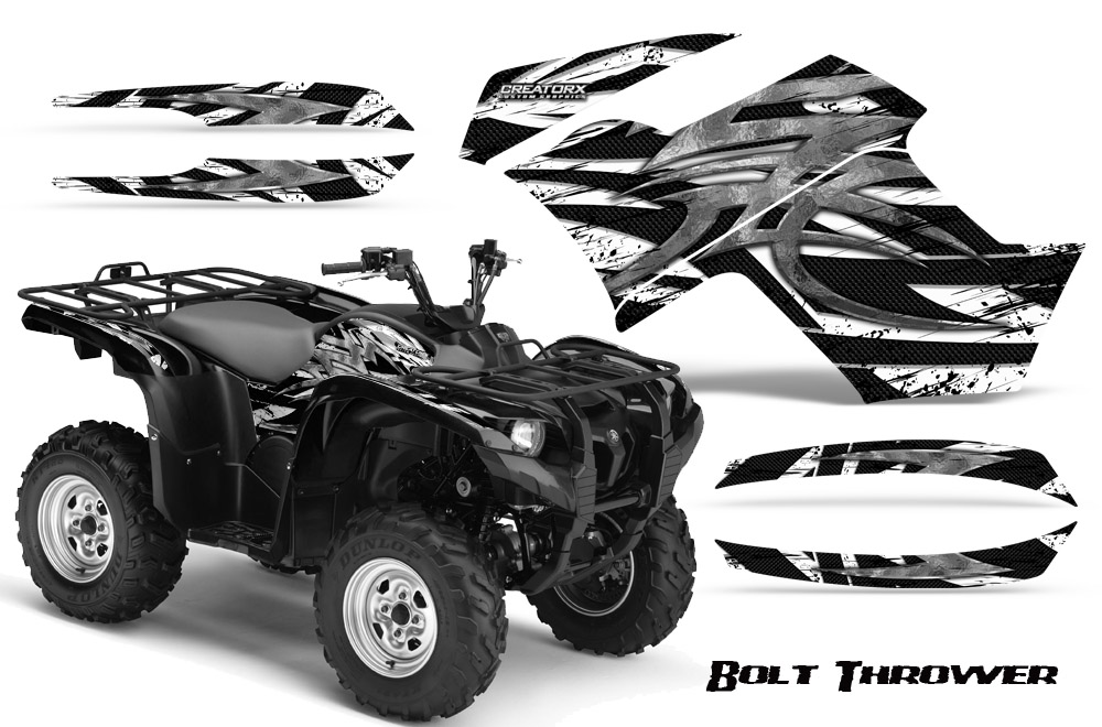 Yamaha Grizzly 700 Graphics Kit Bolt Thrower White BB